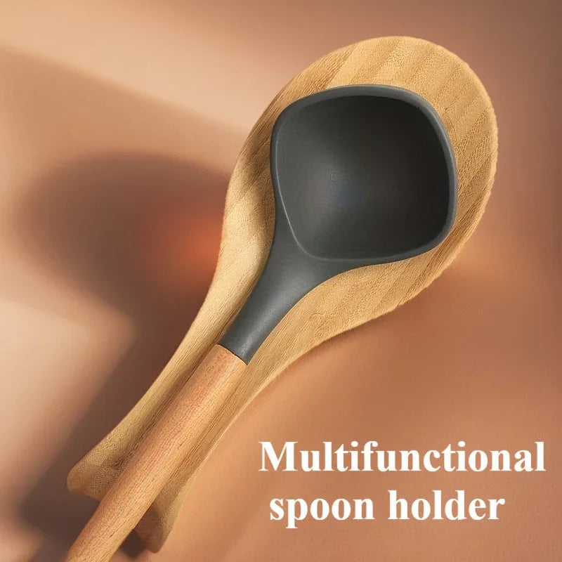 Elegant Wooden Spoon and Chopstick Holder - Modern Kitchen Organizer for Soup Spoons, Forks & Utensils,... - House Of Avana [[SKU:HOA-KAC-409]]