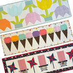 Spring Quilted Table Runner Kit Bundle - April, May, June Block Party Quilt Co