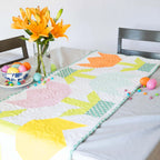 Spring Tulip Table Runner Pre-Cut Quilt Kit Block Party Quilt Co