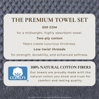 Cotton Diamond Waffle Weave Bath Towel Set - Grayson Collection