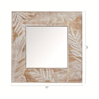 Square Wall Mirror Rustic Square Shape Mirrors Wood Wall Decor Quadrate Mirrors - House Of Avana