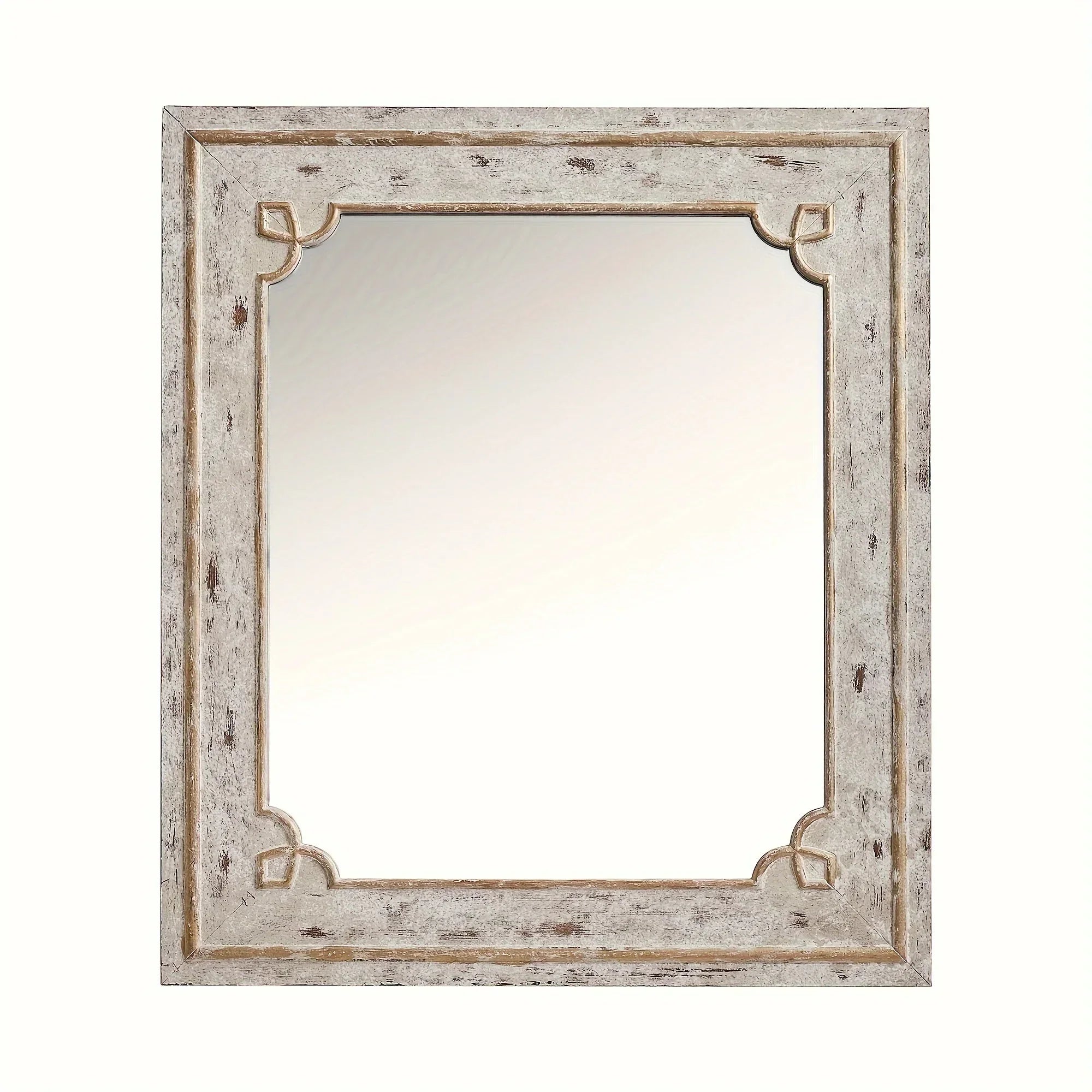 Square Wall Mirror Rustic Square Shape Mirrors Wood Wall Decor Quadrate Mirrors - House Of Avana
