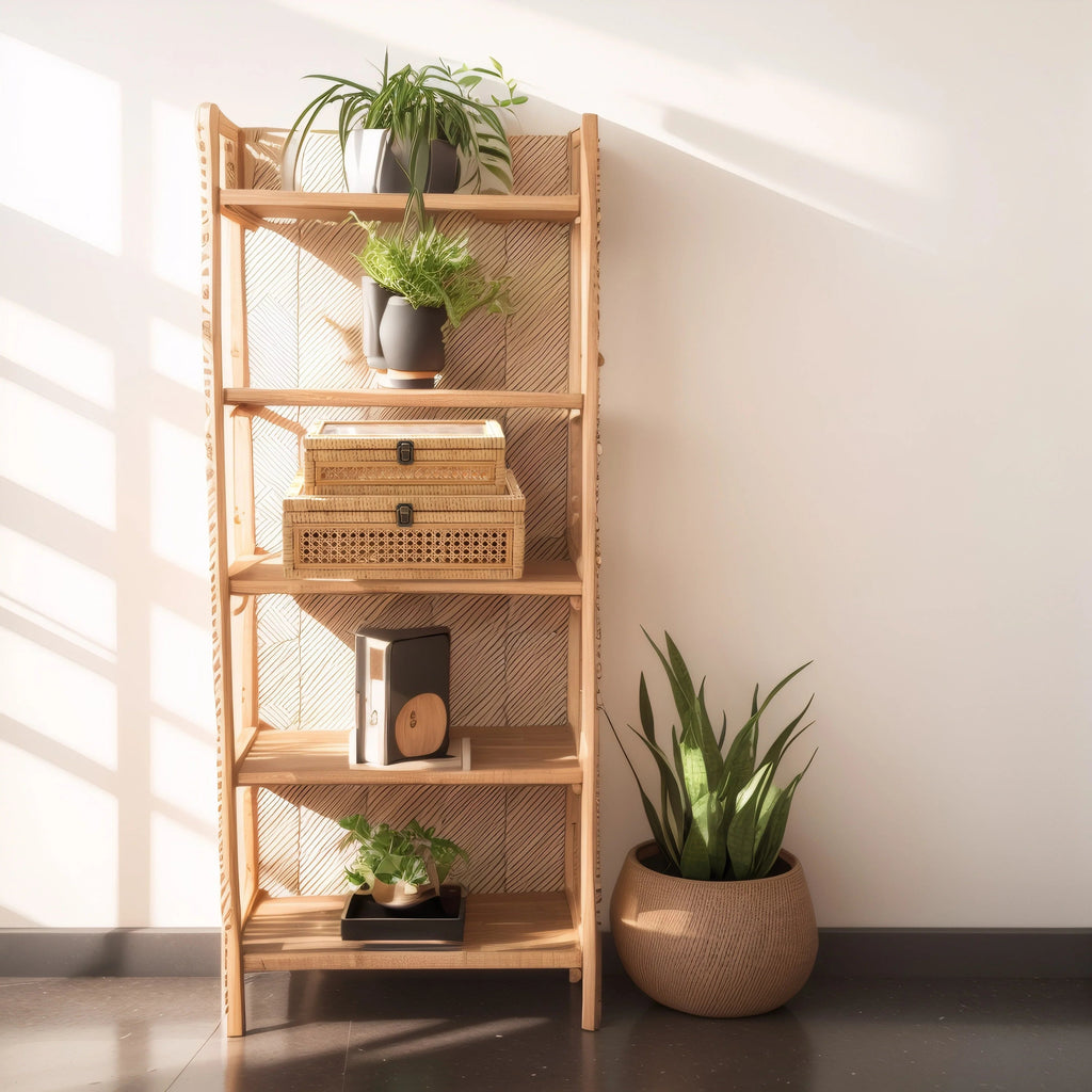 Rattan And Cane Stacking Boxes With Glass Top Lid - Set Of 2 For Boho, And Rustic Farmhouse Decor House Of Avana [[SKU:HOA-DSH-002]]