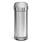 Stainless Steel 12-Gallon Narrow Kitchen Trash Can with Easy Step-on Lid