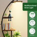 S Bookshelf with Lights, Tiered 65' Multi-functional Metal Black&brown Shelving Unit Wood Bookcase for... - House Of Avana