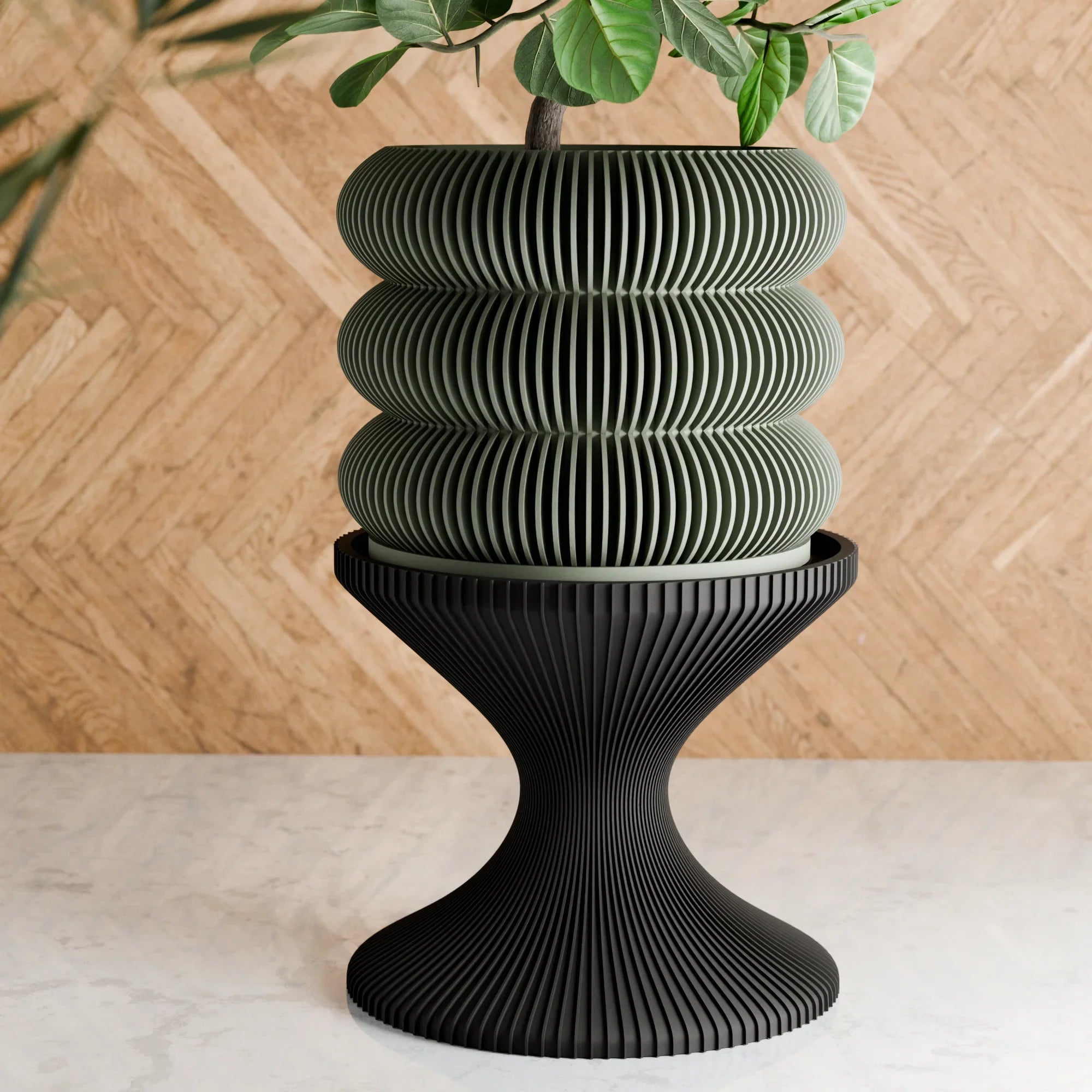 Plant Stand - Chalice, angled view - House Of Avana
