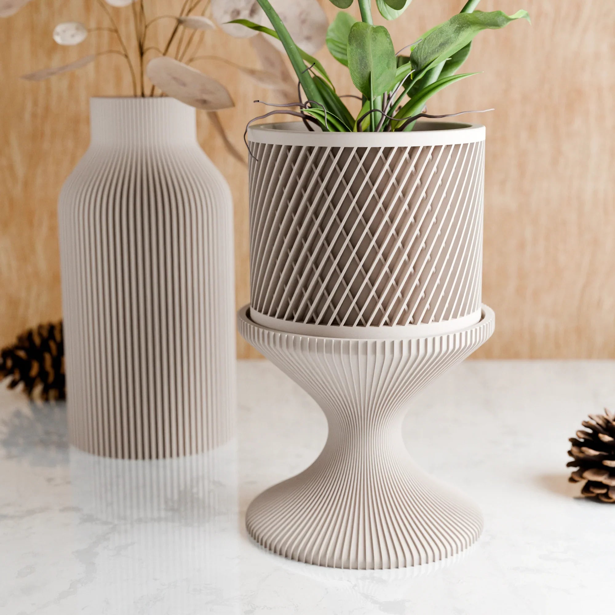 Plant Stand - Chalice, side view - House Of Avana