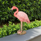 Standing Pink Flamingo Handcrafted Statue House Of Avana