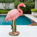 Standing Pink Flamingo Handcrafted Statue House Of Avana