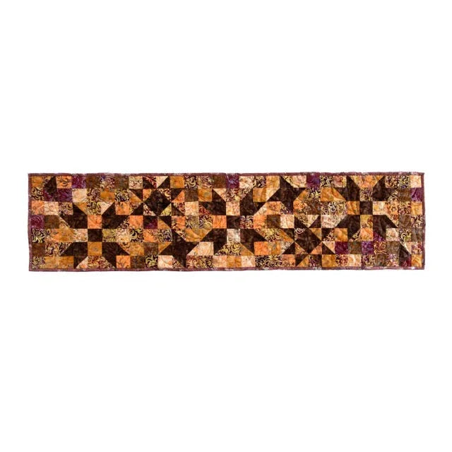 Standout Stars in Falling Leaves Quilted Table Runner Precut Quilt Kit Block Party Quilt Co