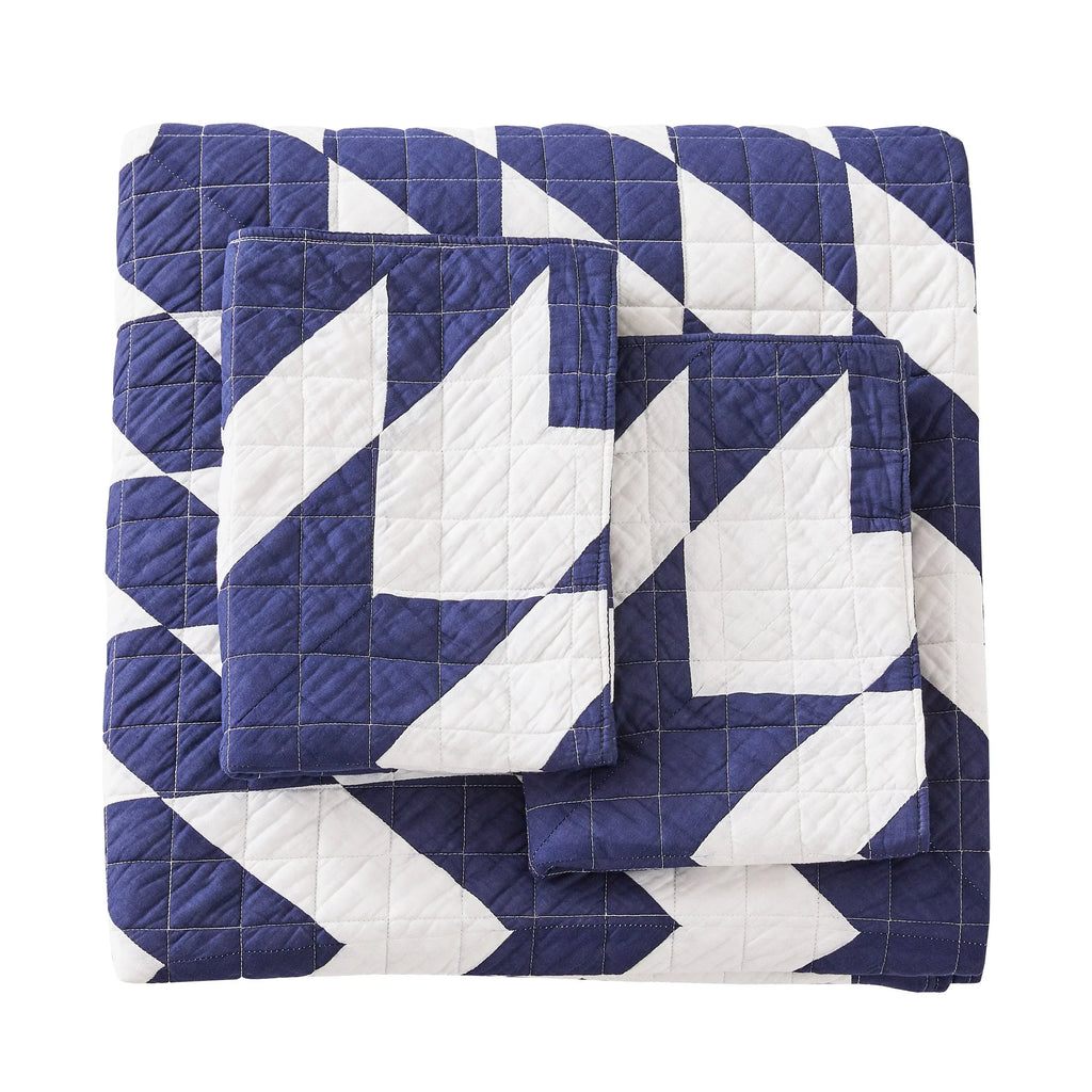 Star Patch Patchwork Cotton Quilt Set Mélange Home