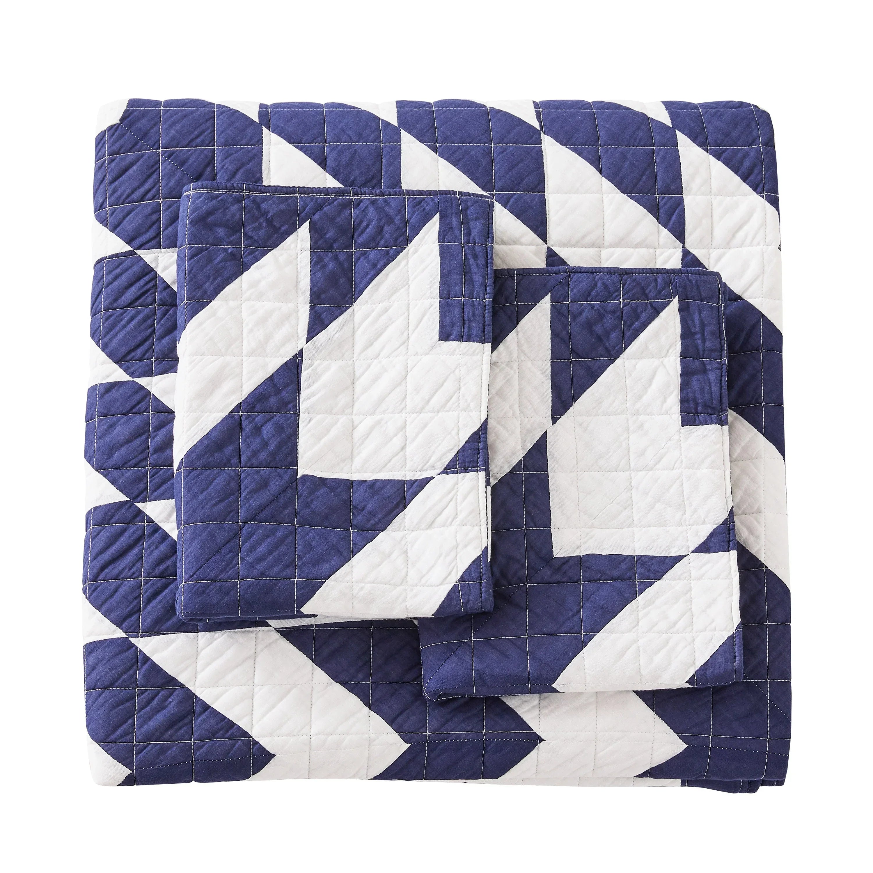 Star Patch Patchwork Cotton Quilt Set Mélange Home
