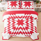 Star Patch Patchwork Cotton Quilt Set Mélange Home