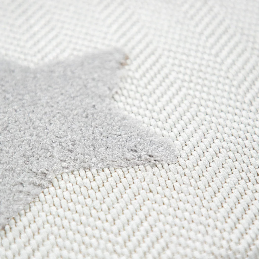 Stars Kids Rug Modern Low-Pile Play Mat Pastel Colored Stars in Cream RugYourHome