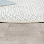 Stars Kids Rug Modern Low-Pile Play Mat Pastel Colored Stars in Cream RugYourHome