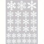 114pcs Electrostatic Snowflake Window Clings - Reusable, Static-Adhesive White Snowflakes for Christmas & Winter Door Decorations, Snowflake Ribbon Wired, Easy to Apply and Remove, No Residue Left House Of Avana [[SKU:HOA-MSC-030]]