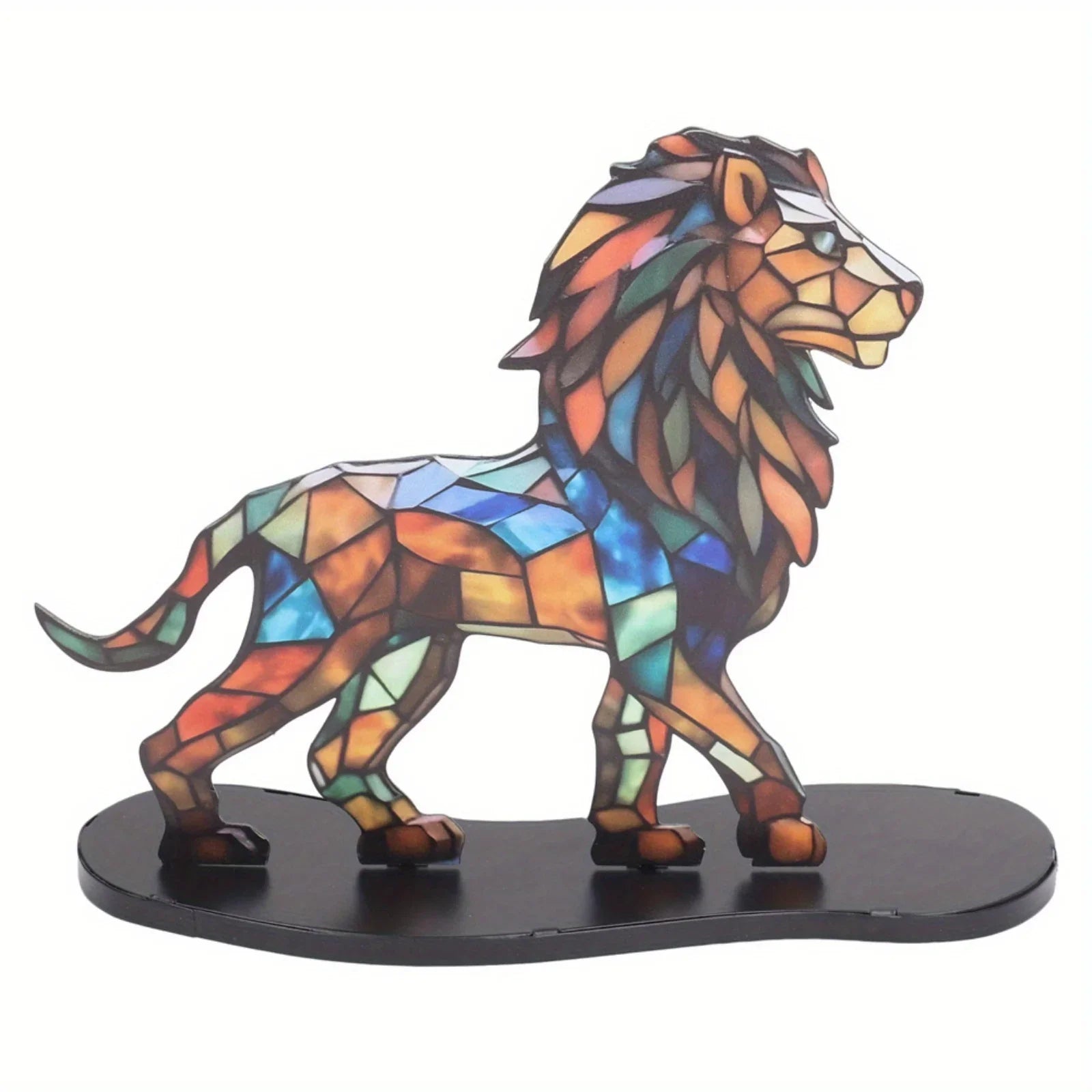 Animal Statue - Colorful Mosaic Design, angled view - House Of Avana