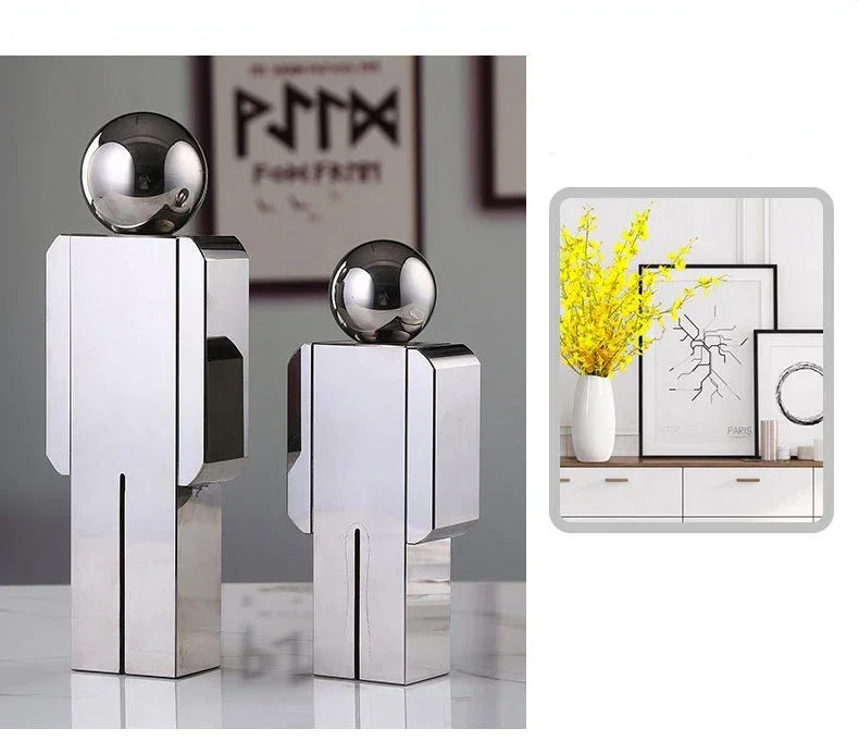 Crystal Statue - Transparent Cartoon Figure, alternate view - House Of Avana