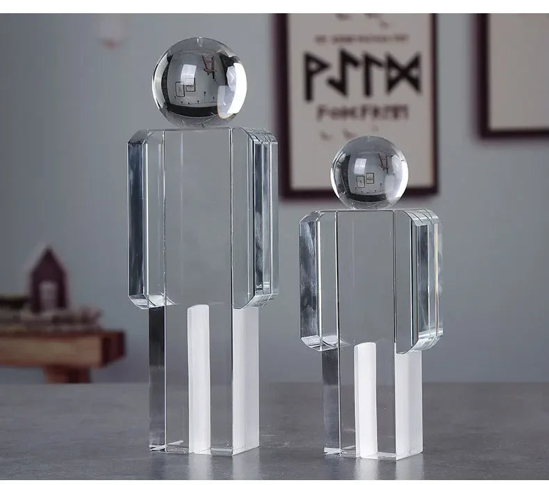 Crystal Statue - Transparent Cartoon Figure, alternate view - House Of Avana