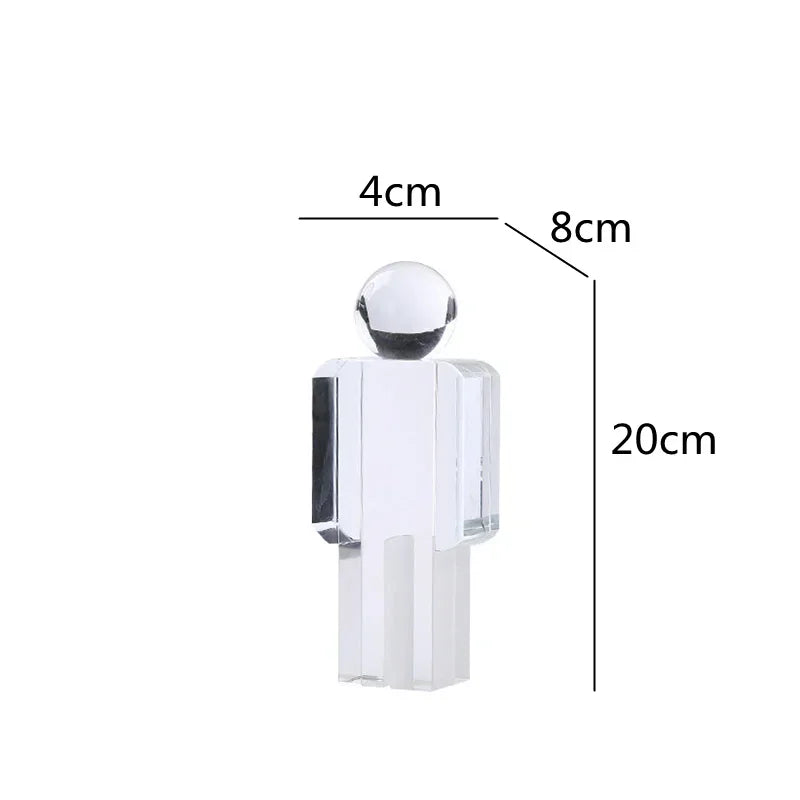 Crystal Statue - Transparent Cartoon Figure, alternate view - House Of Avana