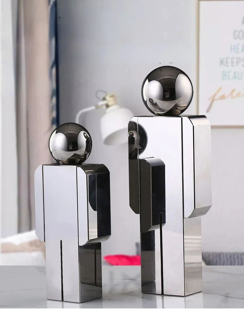 Crystal Statue - Transparent Cartoon Figure, angled view - House Of Avana