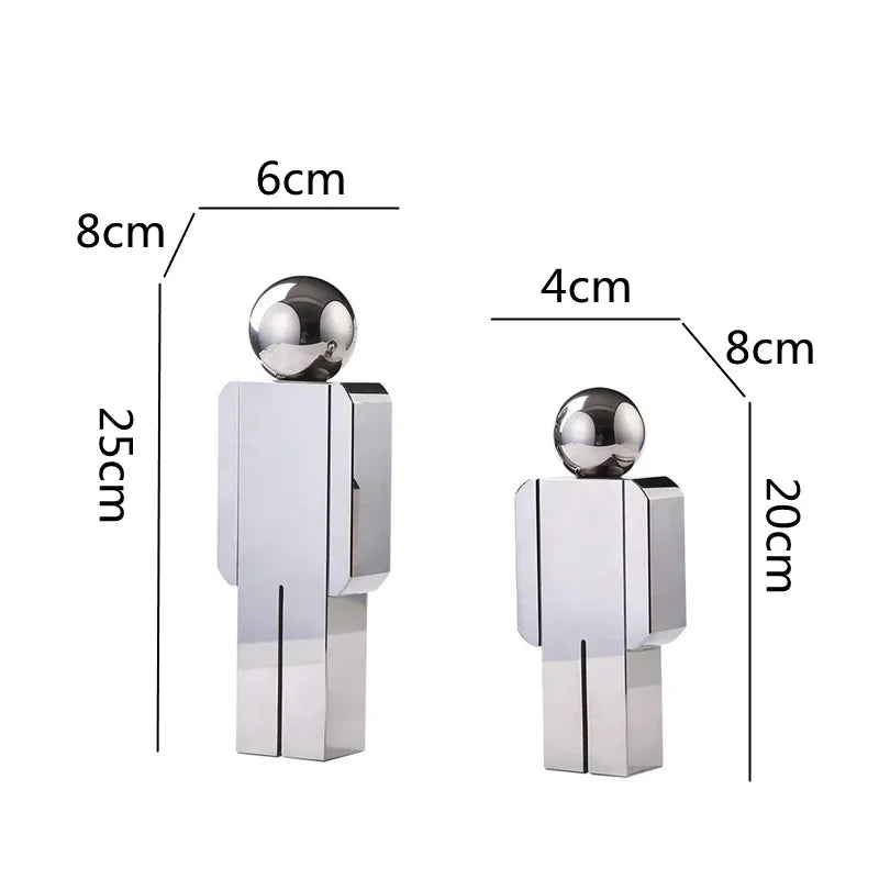 Crystal Statue - Transparent Cartoon Figure, angled view - House Of Avana