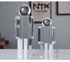 Crystal Statue - Transparent Cartoon Figure, angled view - House Of Avana