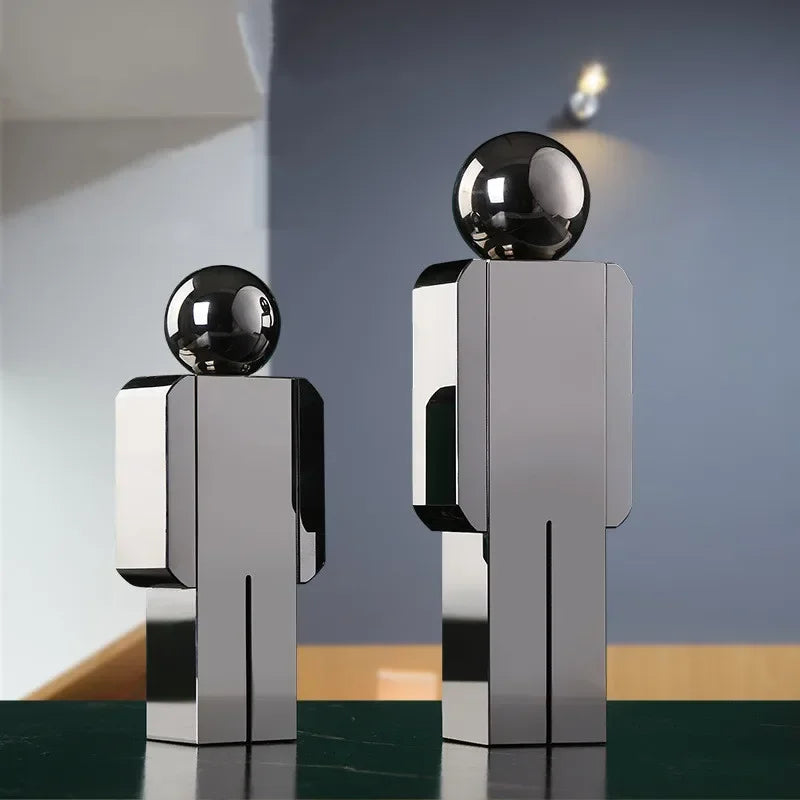 Crystal Statue - Transparent Cartoon Figure, front view - House Of Avana