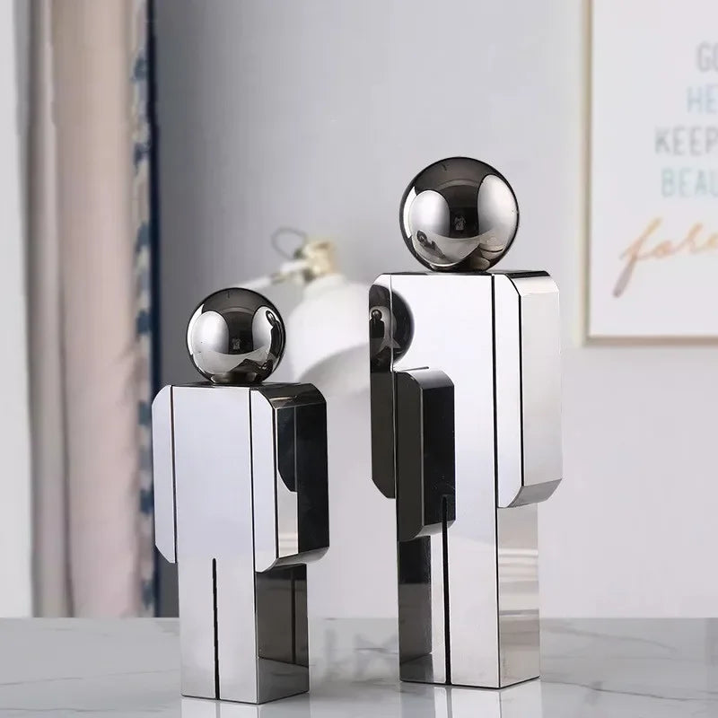 Crystal Statue - Transparent Cartoon Figure, side view - House Of Avana