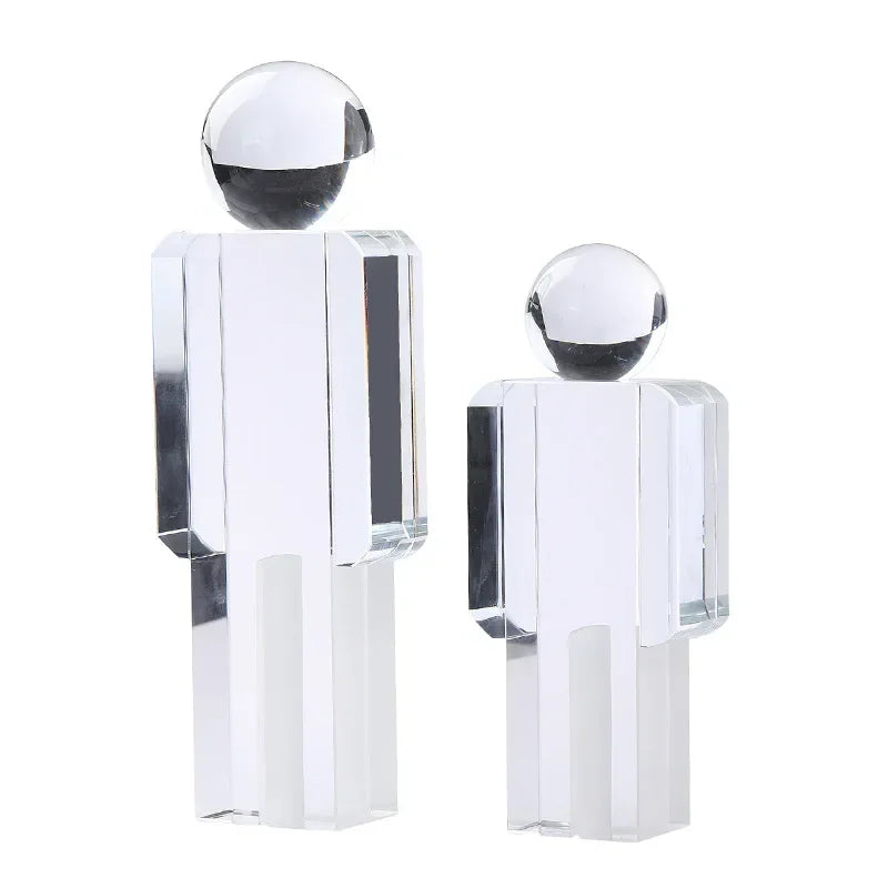 Crystal Statue - Transparent Cartoon Figure, top view - House Of Avana