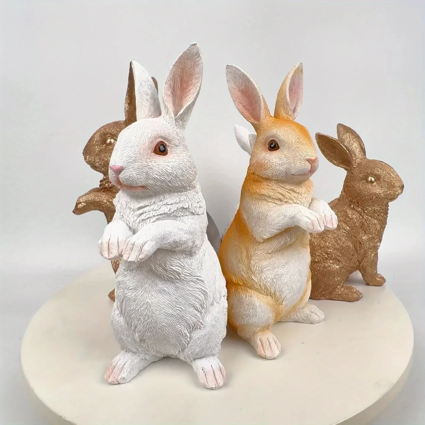 Charming Resin Rabbit Statue - Versatile Indoor/outdoor Decor for Garden, Patio, and Home - House Of Avana