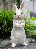 Charming Resin Rabbit Statue - Versatile Indoor/outdoor Decor for Garden, Patio, and Home - House Of Avana