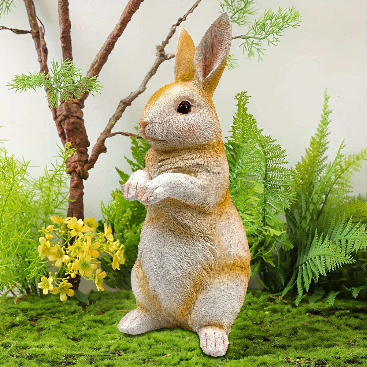 Charming Resin Rabbit Statue - Versatile Indoor/outdoor Decor for Garden, Patio, and Home - House Of Avana