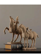 Terracotta Statue Resin Ornaments Desk Decoration Simulated Unearthed Pottery Horse Sculptures Room... - House Of Avana