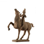 Terracotta Statue Resin Ornaments Desk Decoration Simulated Unearthed Pottery Horse Sculptures Room... - House Of Avana