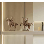 Terracotta Statue Resin Ornaments Desk Decoration Simulated Unearthed Pottery Horse Sculptures Room... - House Of Avana