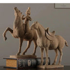 Terracotta Statue Resin Ornaments Desk Decoration Simulated Unearthed Pottery Horse Sculptures Room... - House Of Avana