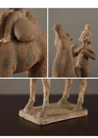 Terracotta Statue Resin Ornaments Desk Decoration Simulated Unearthed Pottery Horse Sculptures Room... - House Of Avana