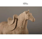 Terracotta Statue Resin Ornaments Desk Decoration Simulated Unearthed Pottery Horse Sculptures Room... - House Of Avana