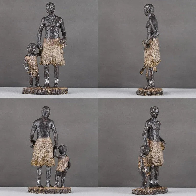 12 African Statues and Sculptures. African Father and Son Statue Modern Home Decor Home Decor for... - House Of Avana