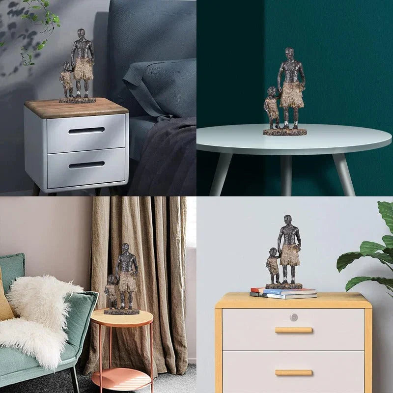 12 African Statues and Sculptures. African Father and Son Statue Modern Home Decor Home Decor for... - House Of Avana