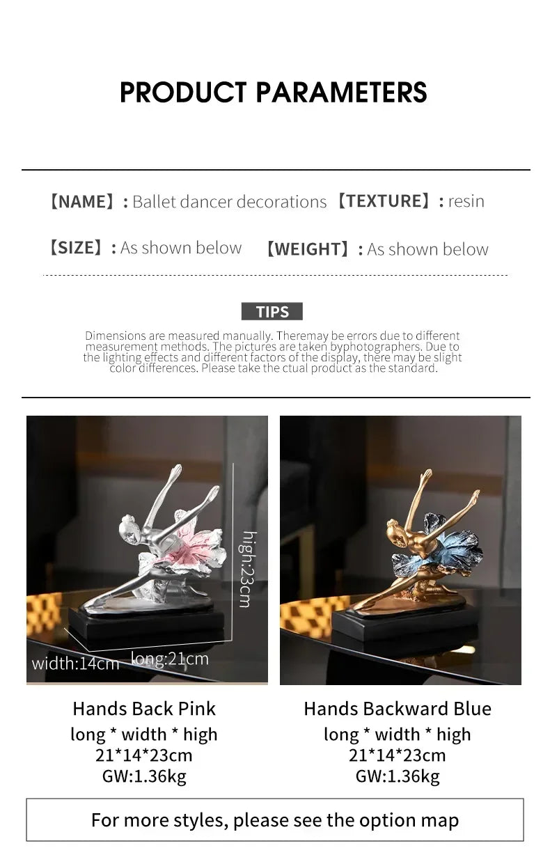 Elegant Ballet Girl Statue - House Of Avana