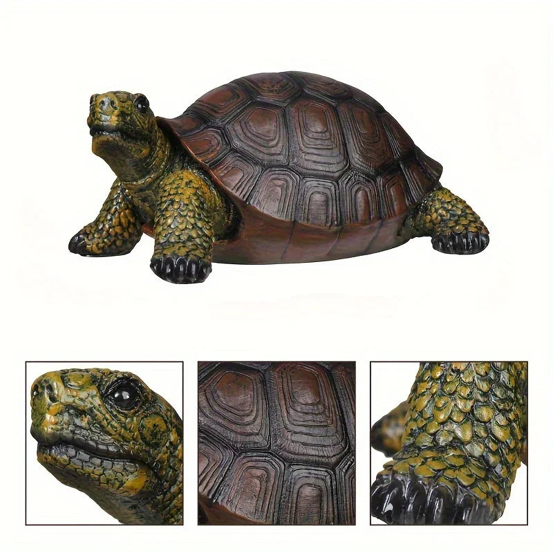 Exquisite Turtle Statue Decoration, Resin Handicraft, Artistic Simulation Animal Sculpture, Suitable for... - House Of Avana