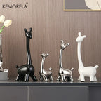 Ceramic Giraffe Statue Ornaments Giraffe Figurines Sculptures Bookshelf Table Ornament for Living Room... - House Of Avana