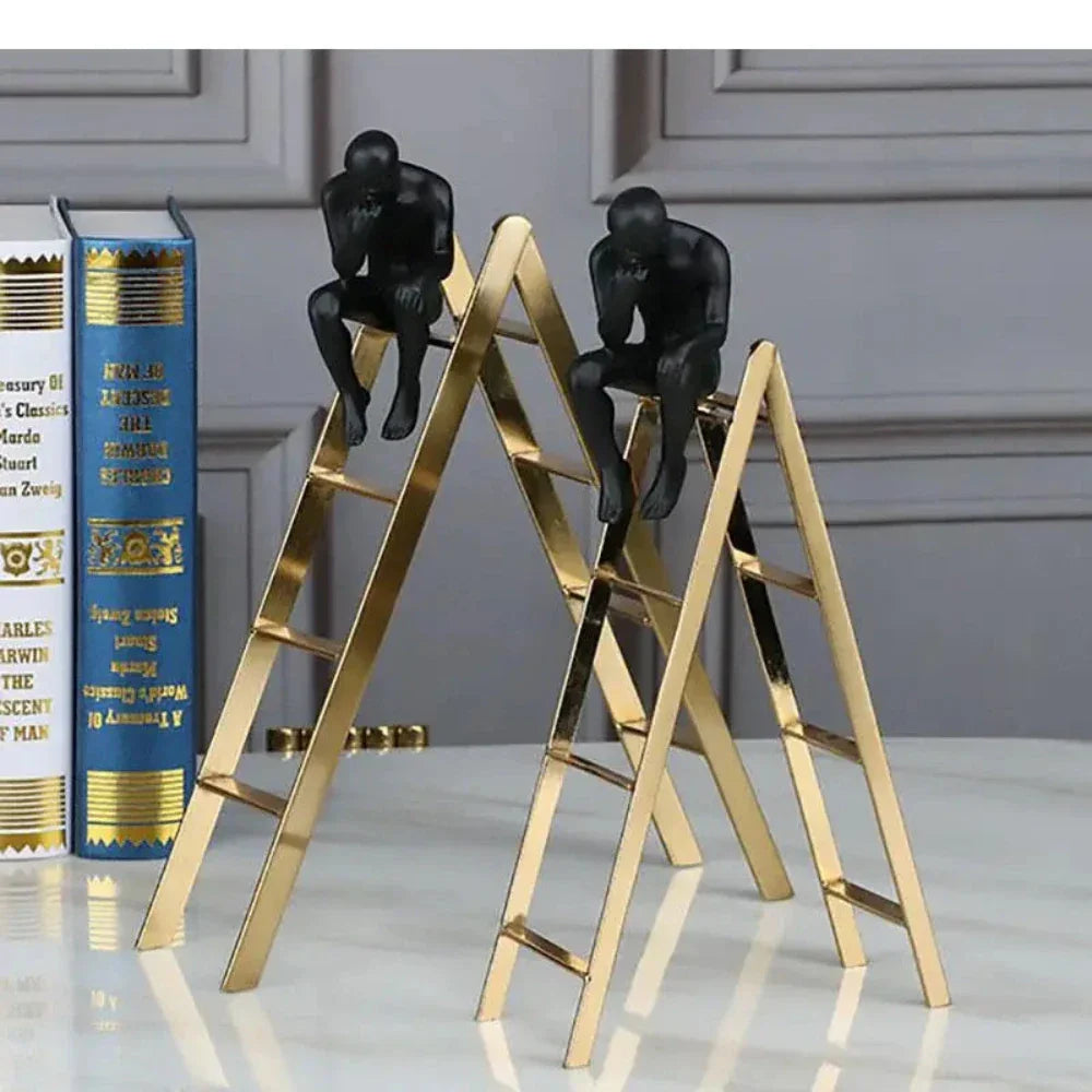 Thinker on a Ladder Character Statue - House Of Avana