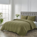 Stonewashed Cotton Quilt Set Mélange Home