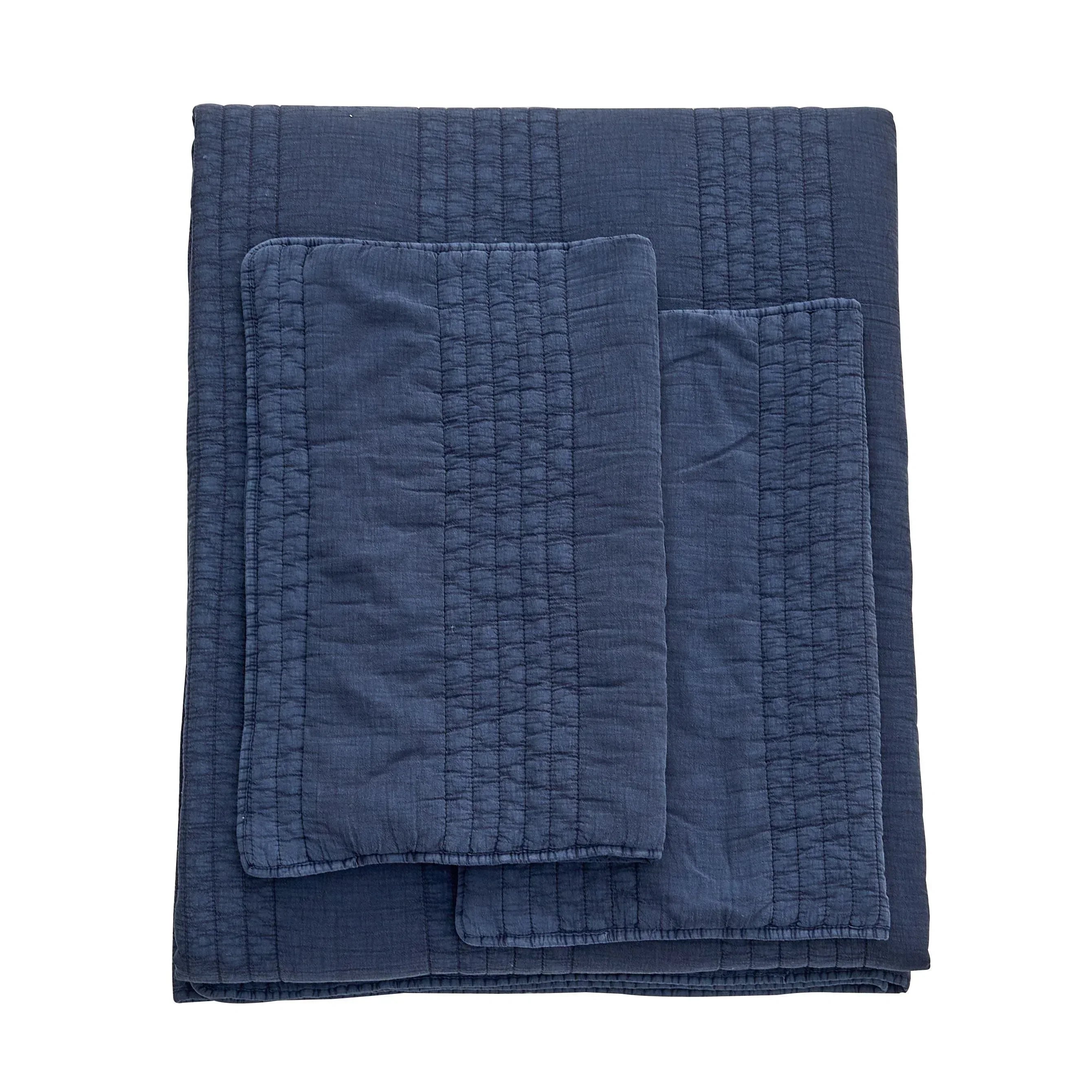 Stonewashed Cotton Quilt Set Mélange Home