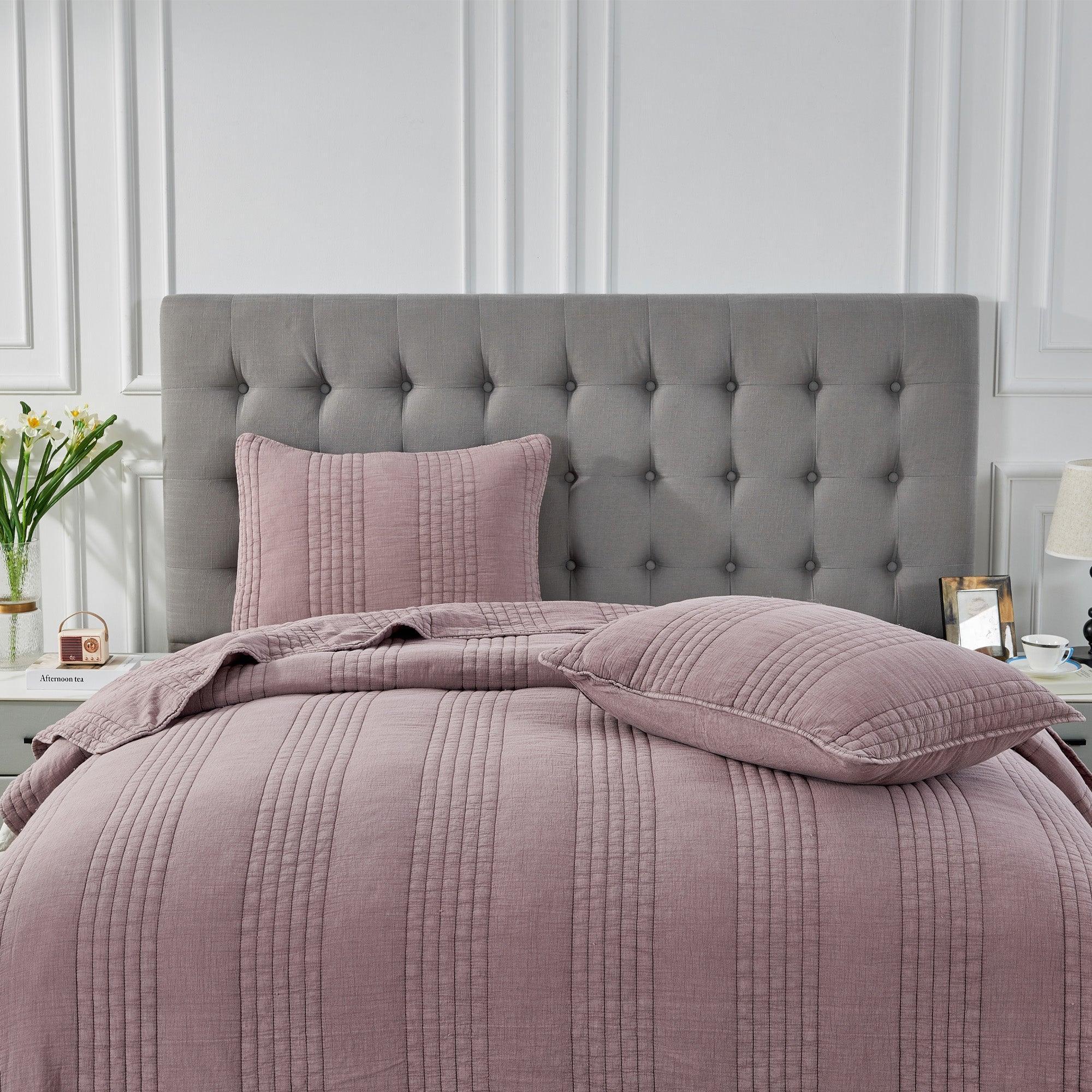 Stonewashed Cotton Quilt Set Mélange Home