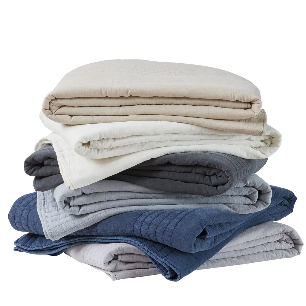 Stonewashed Cotton Quilt Set Mélange Home