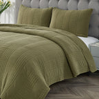 Stonewashed Cotton Quilt Set Mélange Home